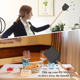 GoldenPlayer fly swatter includes a loop for easy hanging and storage.