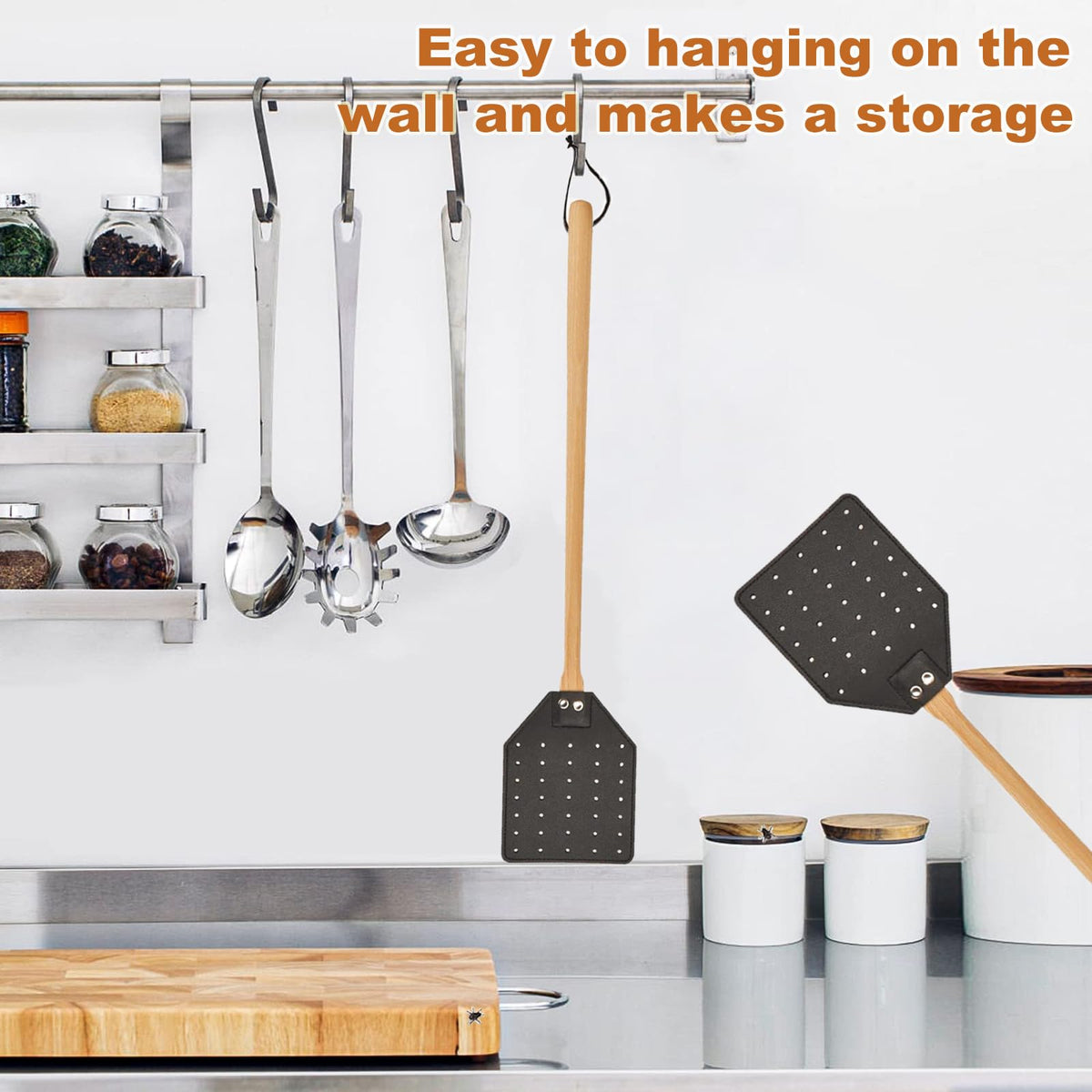 GoldenPlayer swatter suitable for patio, kitchen, and outdoor gatherings.