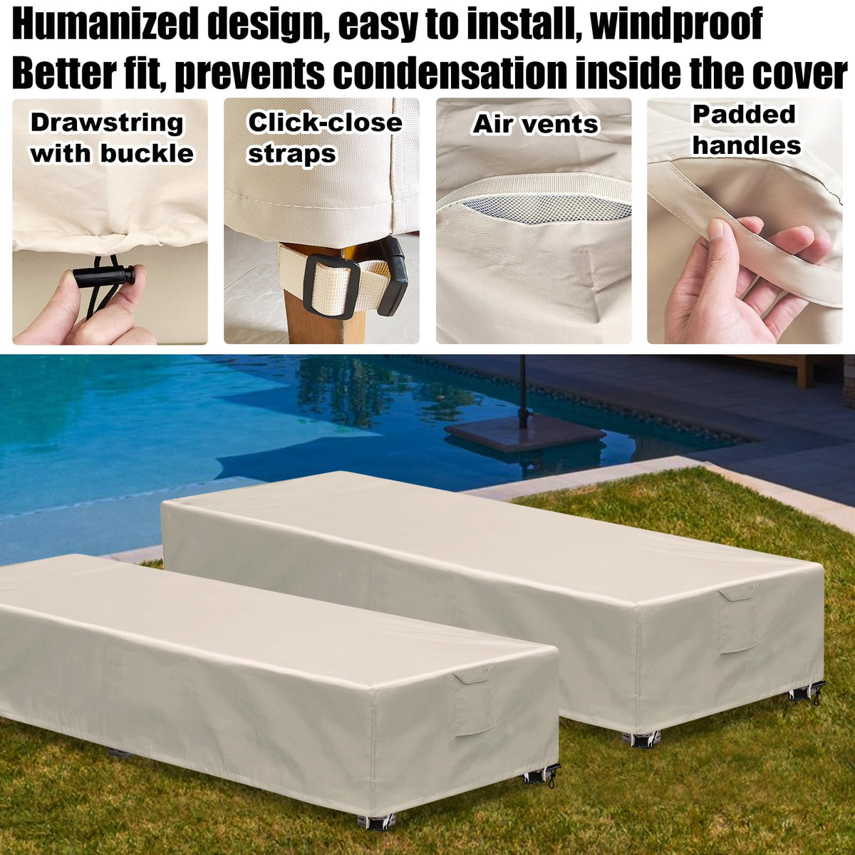 GoldenRaindrop side vents promote airflow and moisture control