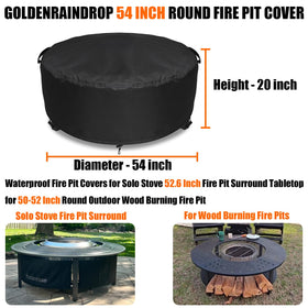 GoldenRaindrop Yukon surround cover round shape with top handle for quick setup and removal.