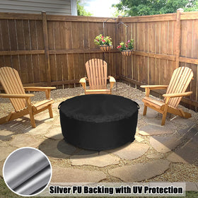 GoldenRaindrop protective cover keeps the fire pit surround clean and ready to use.