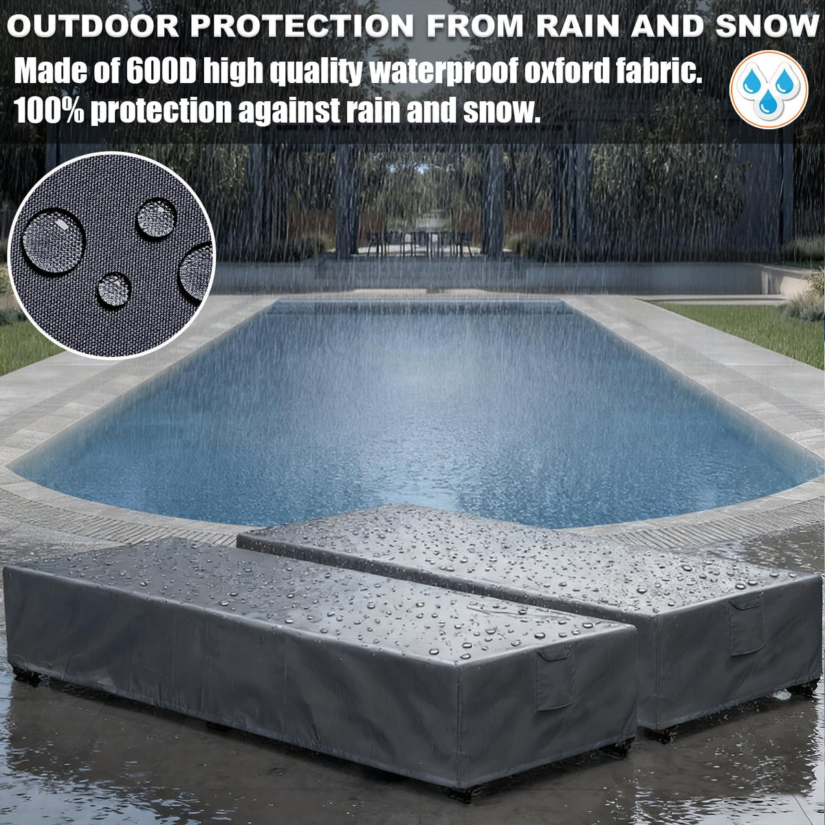 GoldenRaindrop side vents facilitate airflow, keeping cover dry