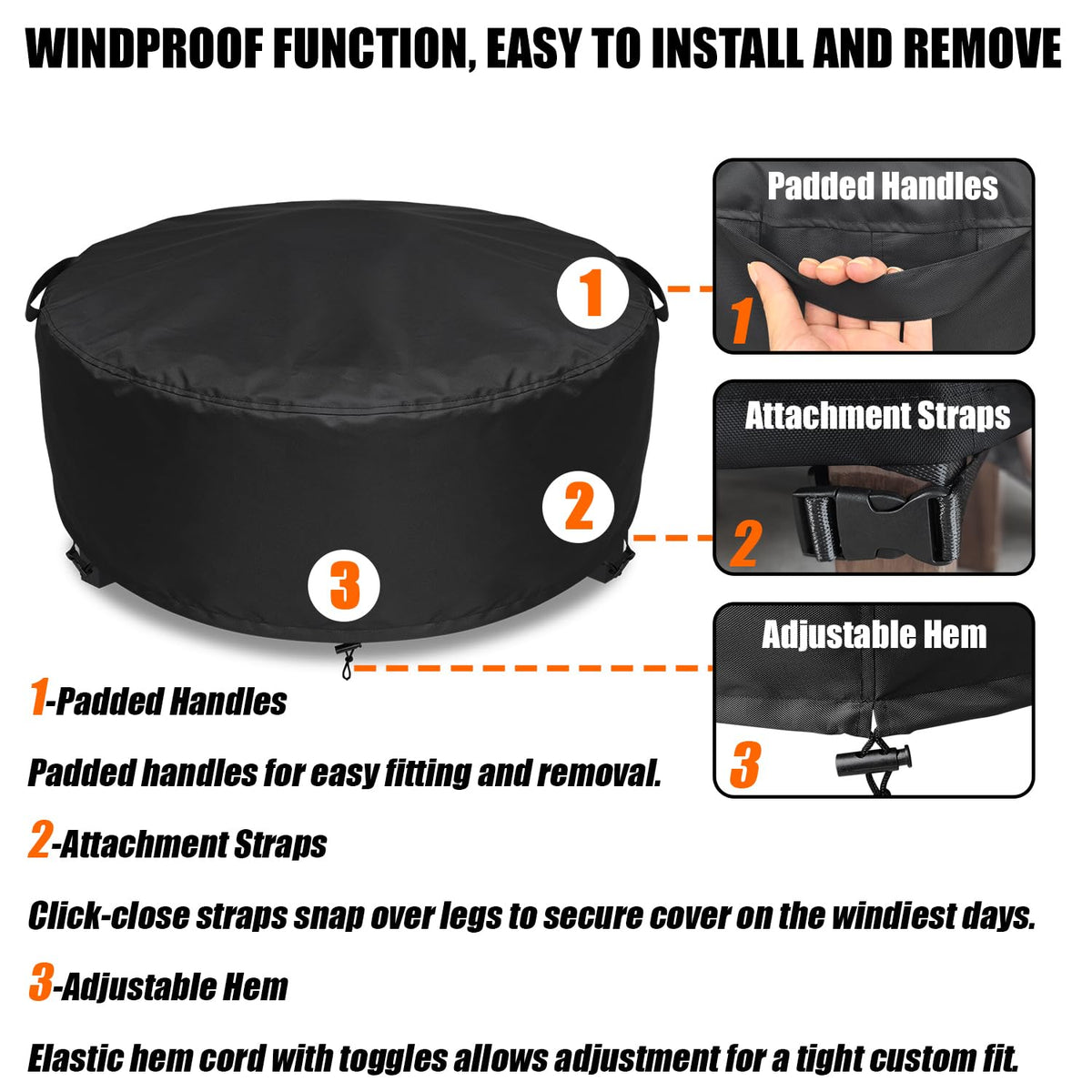 GoldenRaindrop UV-resistant polyester fabric guards against sun damage and fading.