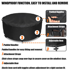GoldenRaindrop UV-resistant polyester fabric guards against sun damage and fading.