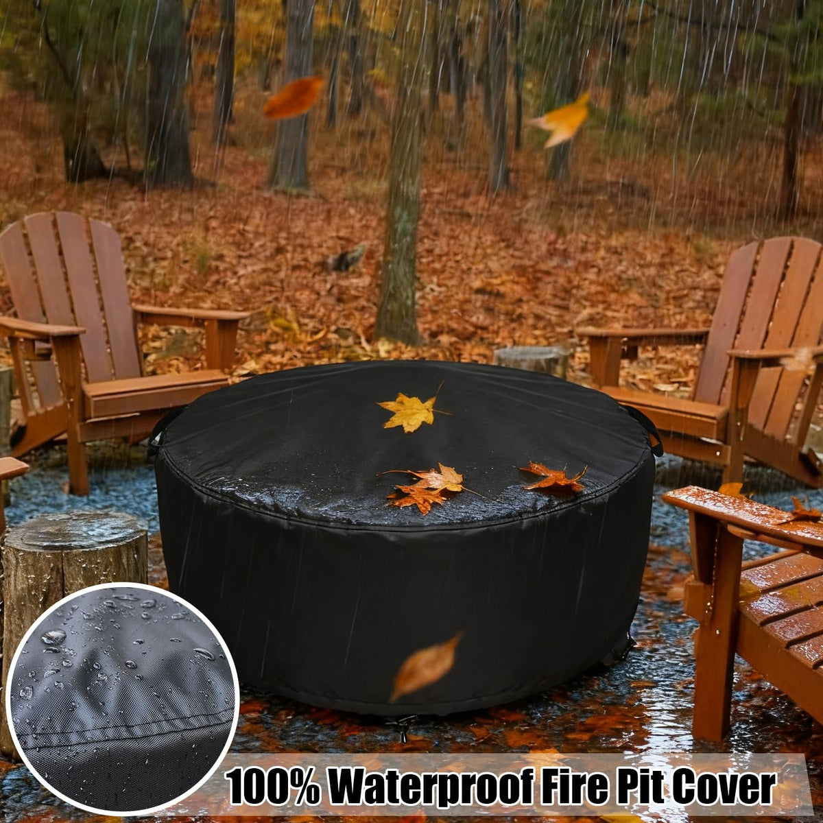 GoldenRaindrop windproof snap-on straps secure during windy days.