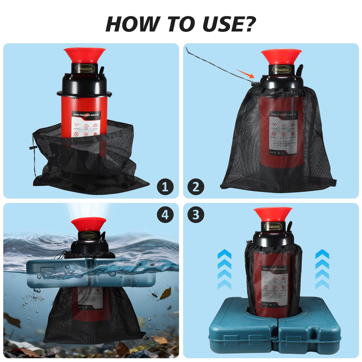 Goldlife outdoor use bag protecting pond fountain equipment
