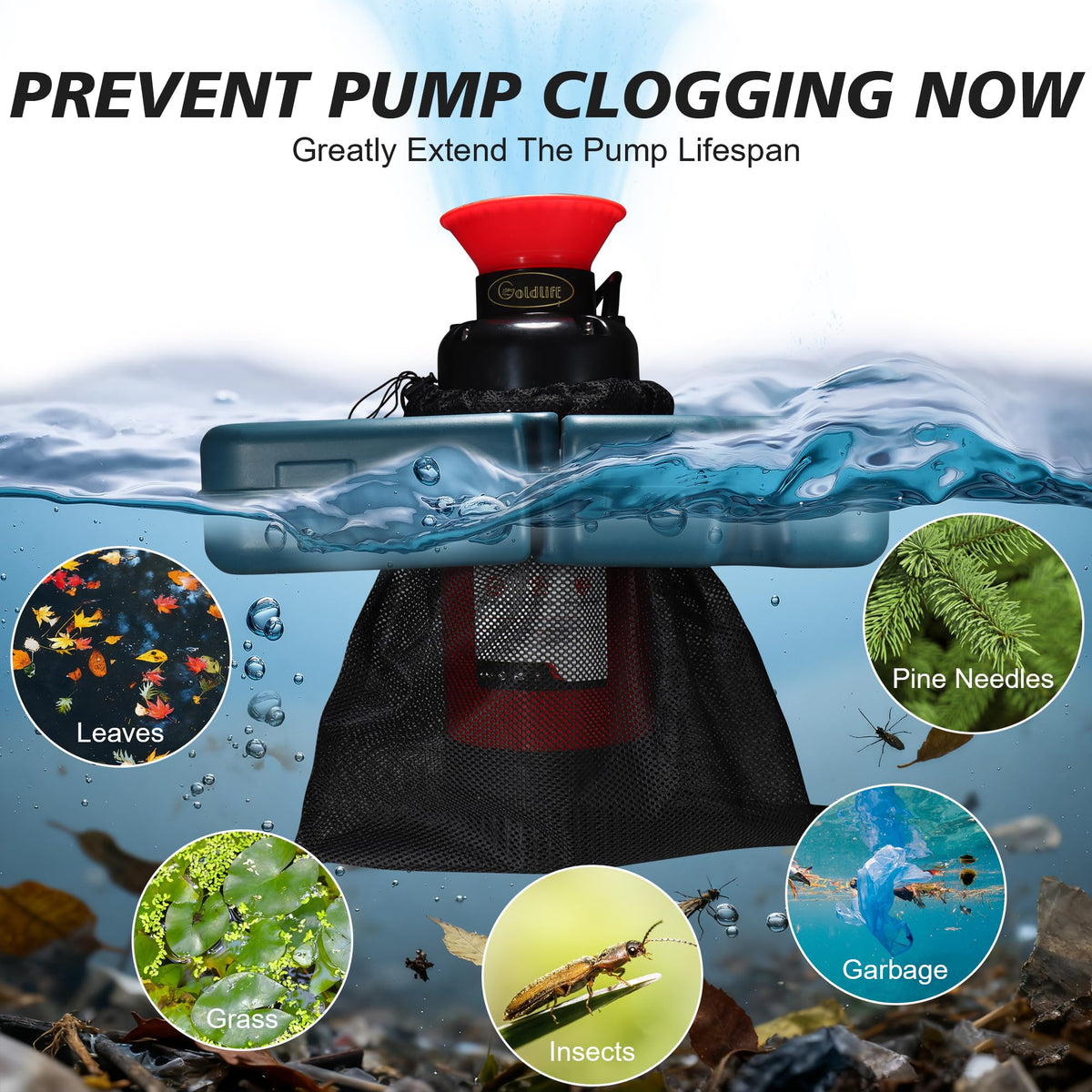Goldlife nylon mesh filter bag showing premium tear and clog resistance