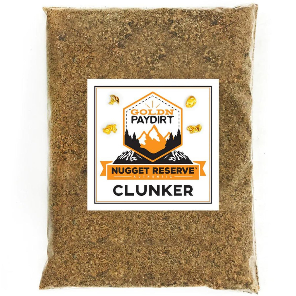 Goldn Paydirt Nugget Reserve bag for prospecting treasure hunting.