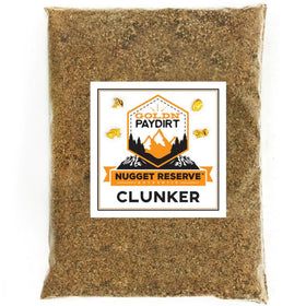 Goldn Paydirt Nugget Reserve bag for prospecting treasure hunting.