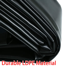 Goldshire 20 mil LDPE pond liner emphasizes durability for outdoor use.