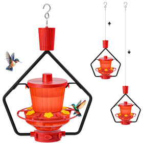 Gomazonle retractable hummingbird feeder with top-fill wide mouth for easy refills.