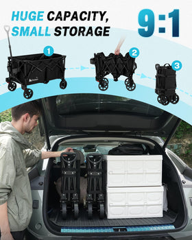 Gonex 220l capacity fits groceries, camping gear, and more.