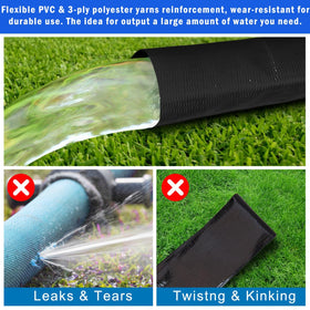 Gonioa backwash hose with stainless clamps for quick, secure installation.