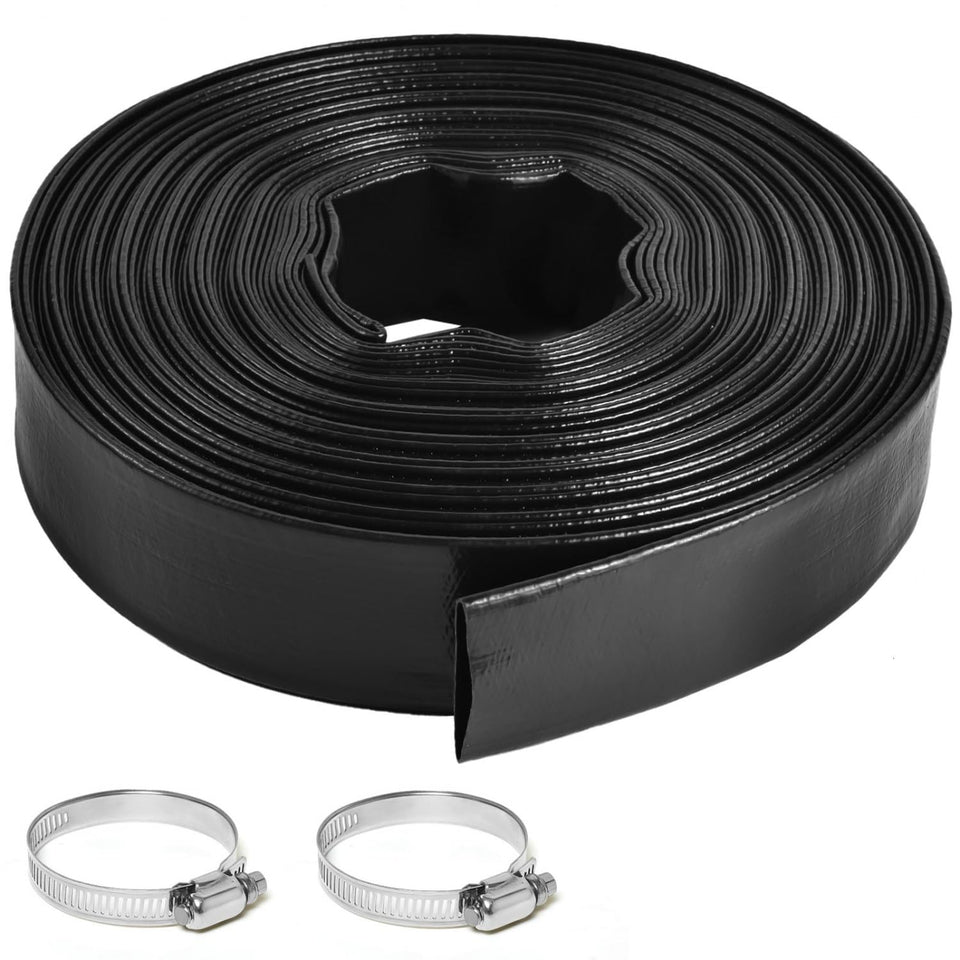 Gonioa pool backwash hose, 100ft length, 1.5-inch diameter for durable water discharge.