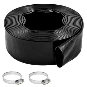 Gonioa pool backwash hose front view shows sturdy 1.5-inch diameter for efficient drainage