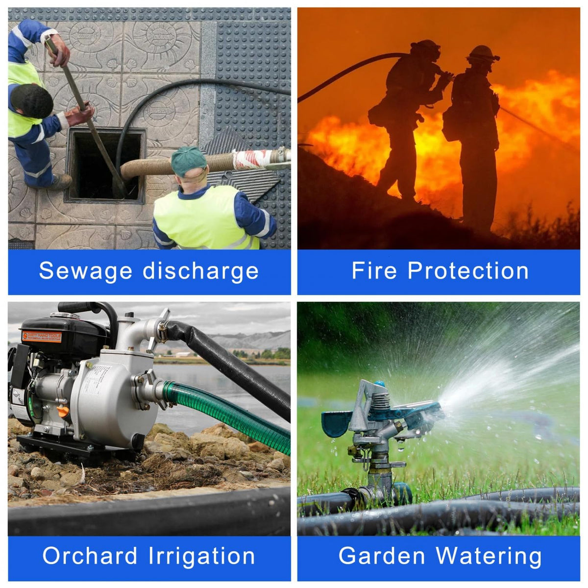 Gonioa pool drain hose installation shows easy connection to standard adapters