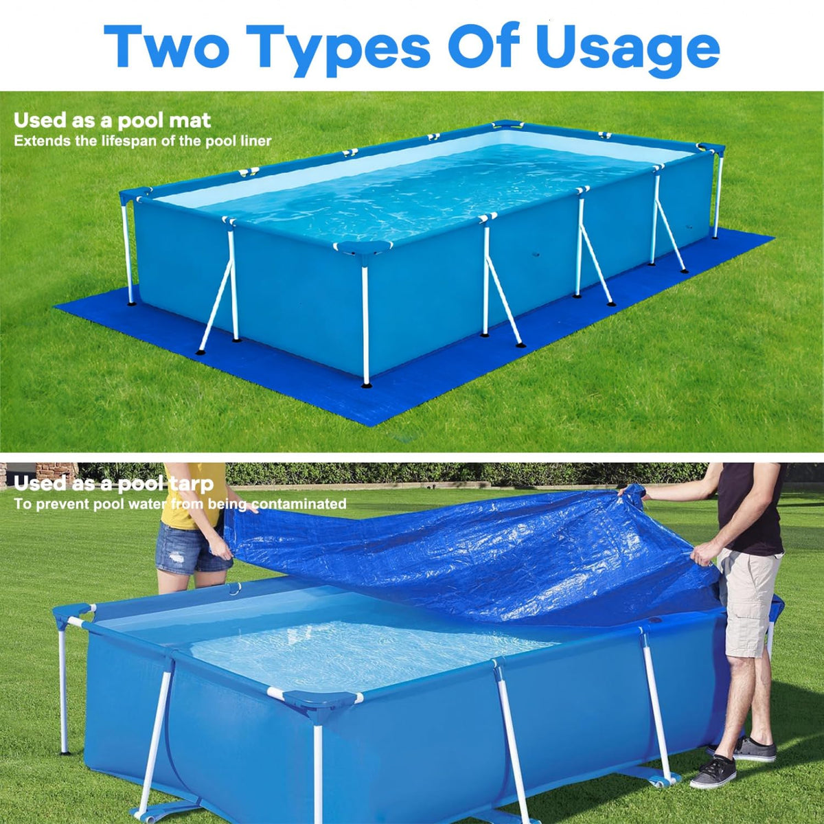 Gonioa pool pad reduces debris under liner for easier maintenance.