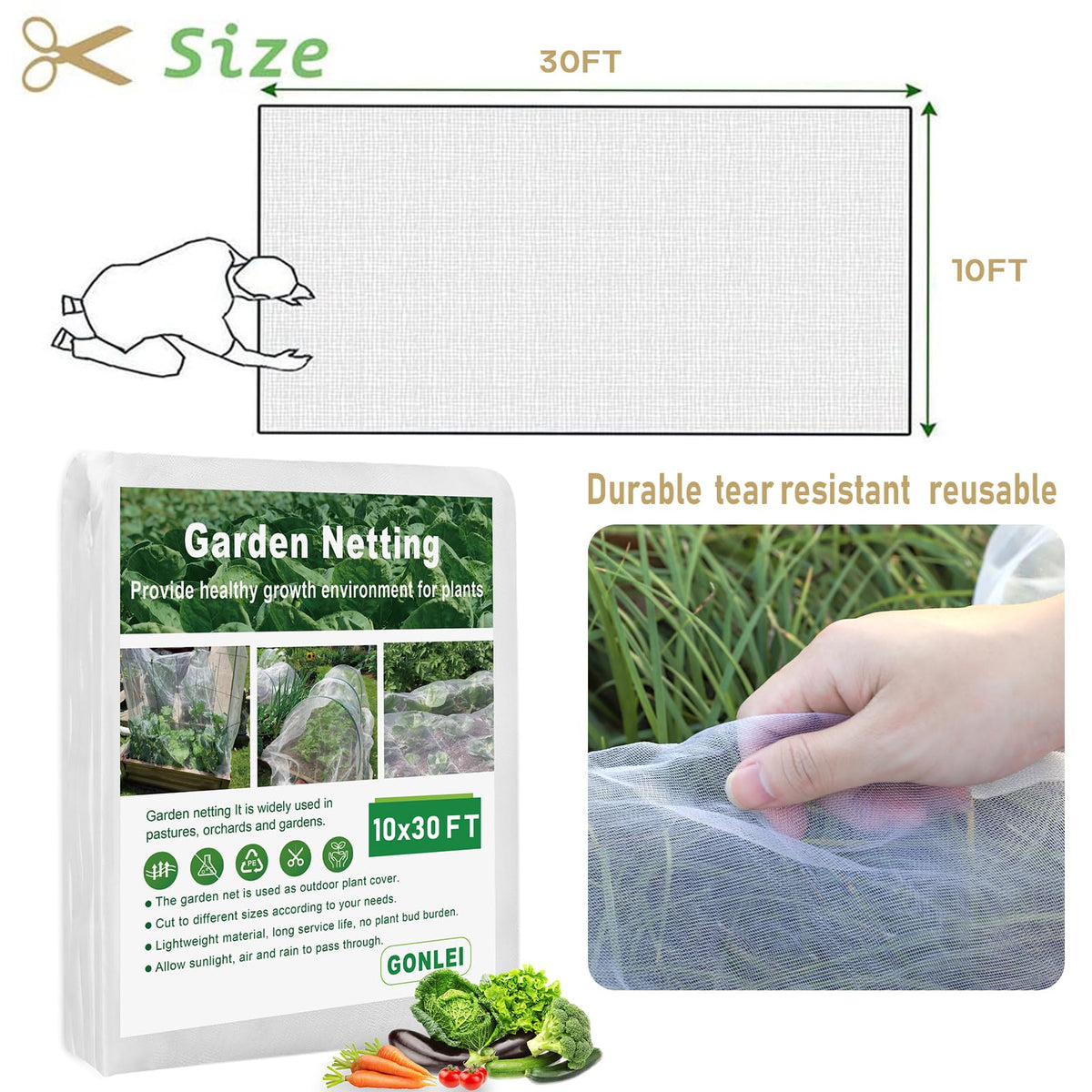 GonLei fruit tree netting shielding strawberries and cherries