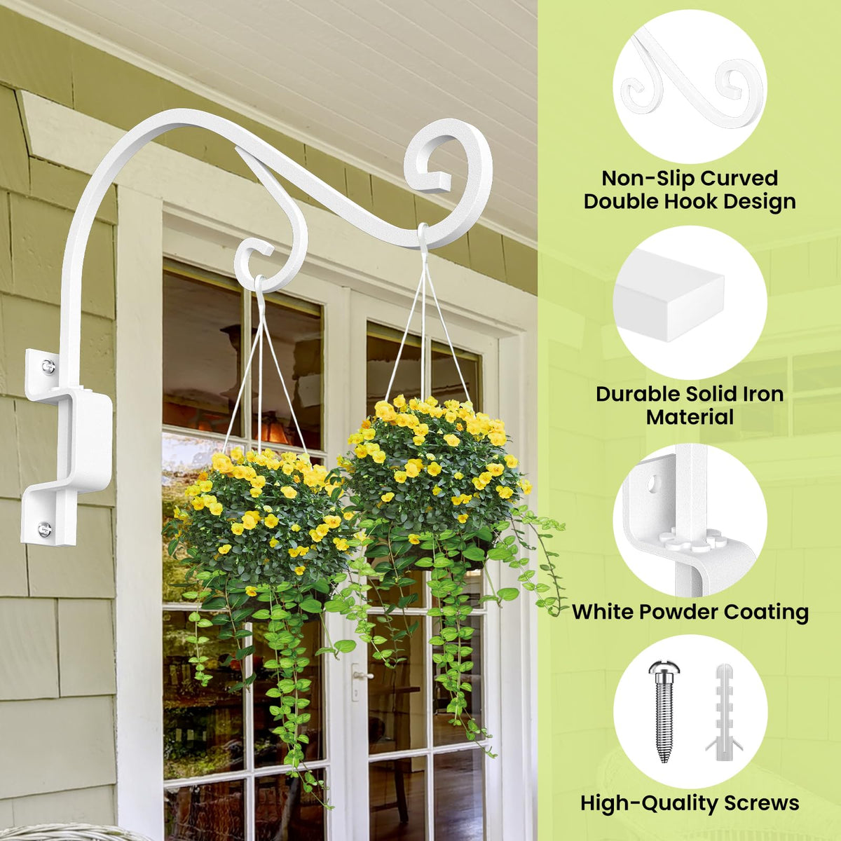 GOODBUY Swivel Plant Hanger outdoor use on patios and balconies.