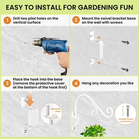 GOODBUY Swivel Plant Hanger outdoor design for durable wall mounting.