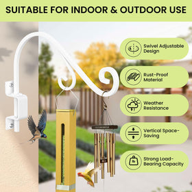 GOODBUY Swivel Plant Hanger solid iron frame resists weather elements.