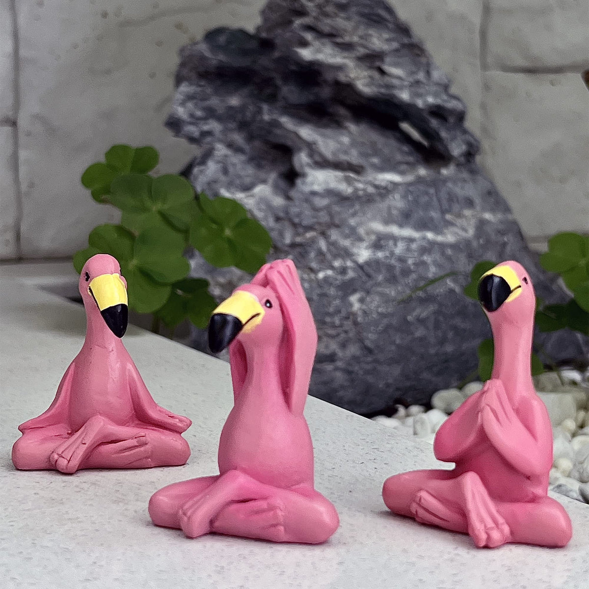 Goodeco desk decor flamingo gift set for garden lovers or collectors.