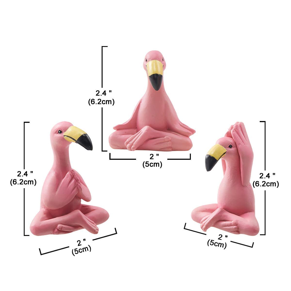 Goodeco miniature garden statue pink flamingo for micro landscapes and dollhouses.