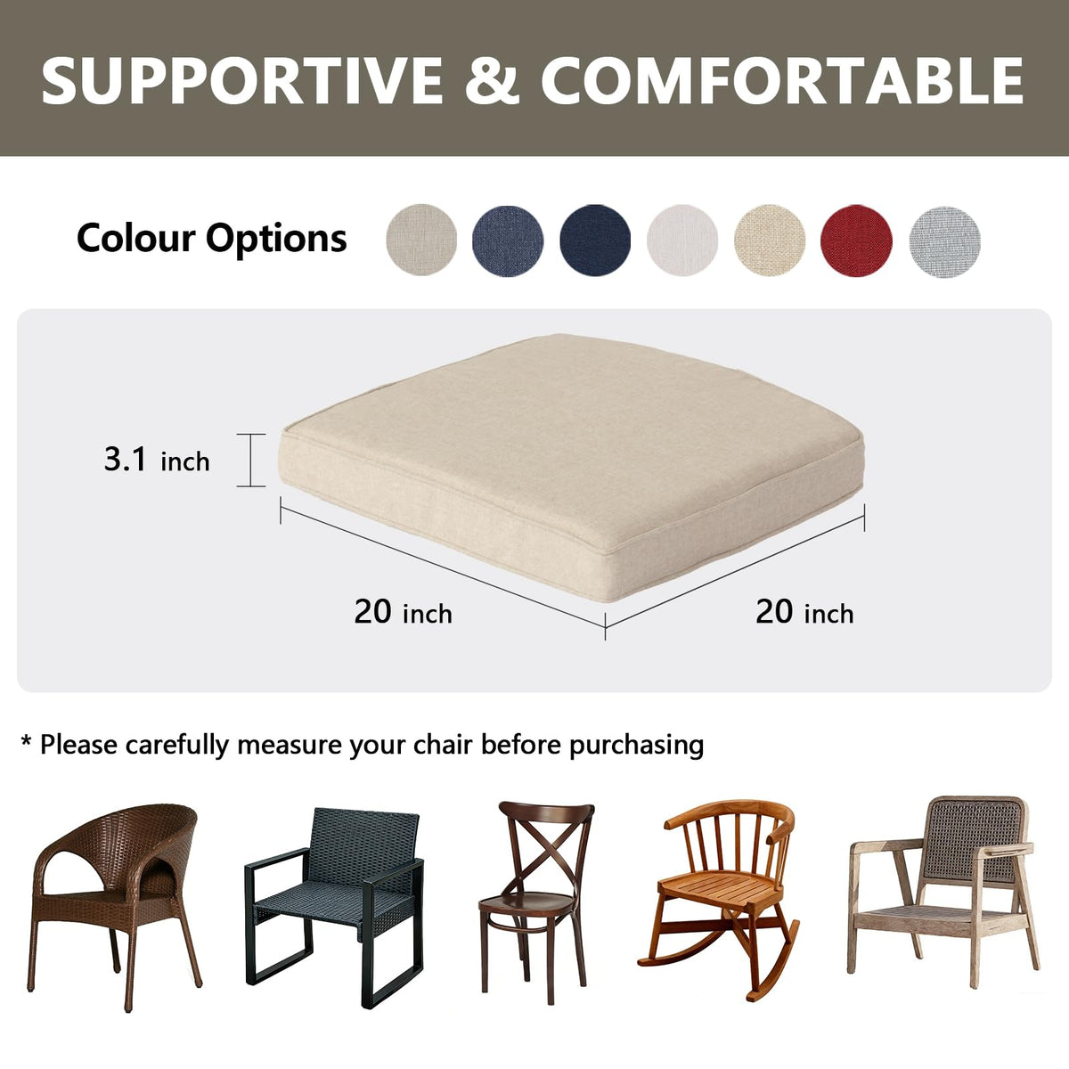 Goodgoods 30D foam core provides lasting support and quick rebound.