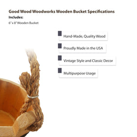 Goodwood decorative well bucket enhances shelves, entryways, or patios.
