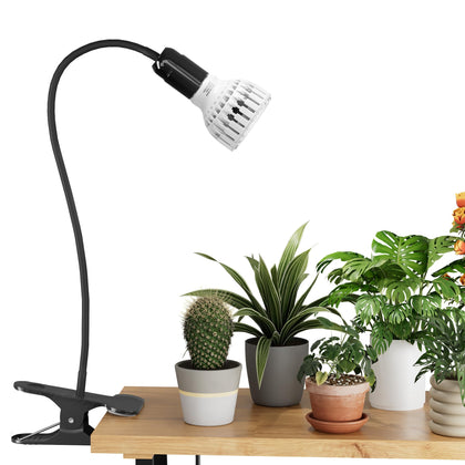 GooingTop Grow Light desk clip in action boosting indoor plant growth