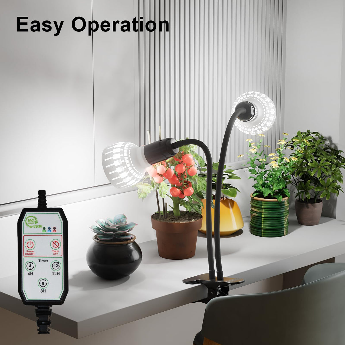 GooingTop timer controller enables easy schedule for consistent lighting.