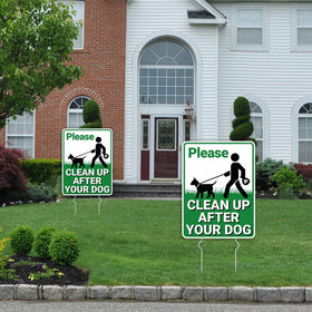 Goolife two-pack signage reduces clutter and promotes responsible pet care.