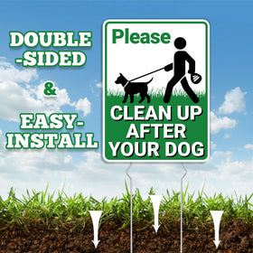 Goolife sturdy metal stakes secure signs firmly in yard or garden.