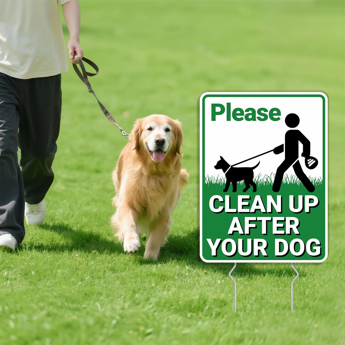 Goolife double-sided dog signs offer clear visibility from all angles.