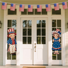 Goolife patriotic front-door hanging sign for festive entry decor.