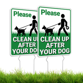 Goolife no-dog-poop sign set supports neighbor courtesy and hygiene.