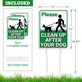 Goolife easy installation sign with stakes can be placed on ground or fence.