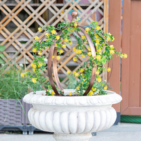 Goooxim climbing plants trellis obelisk features black grid.