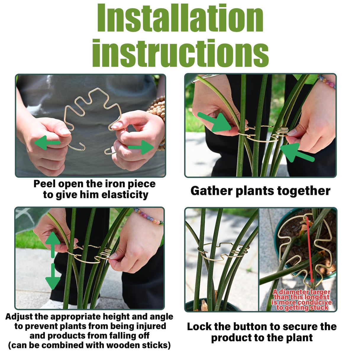 GOOOXIM five-clips kit secures vines without damage
