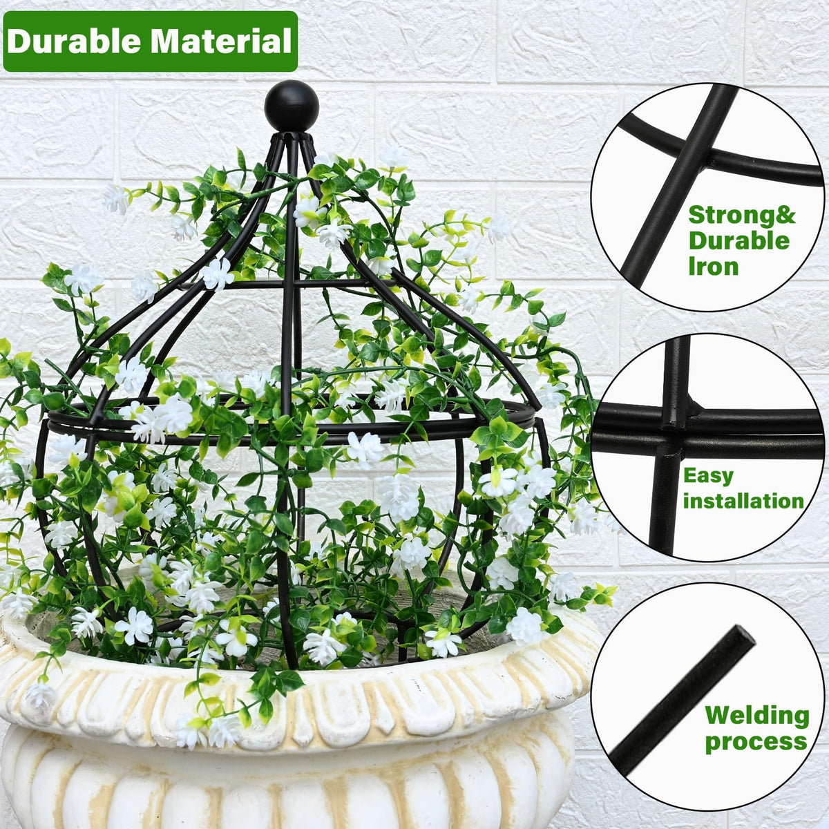 Goooxim garden obelisk trellis lends elegant vertical gardening for patios.