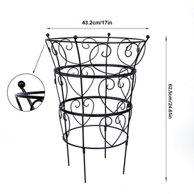 Goooxim heart-shaped peony cage design enhances garden aesthetics while supporting blooms