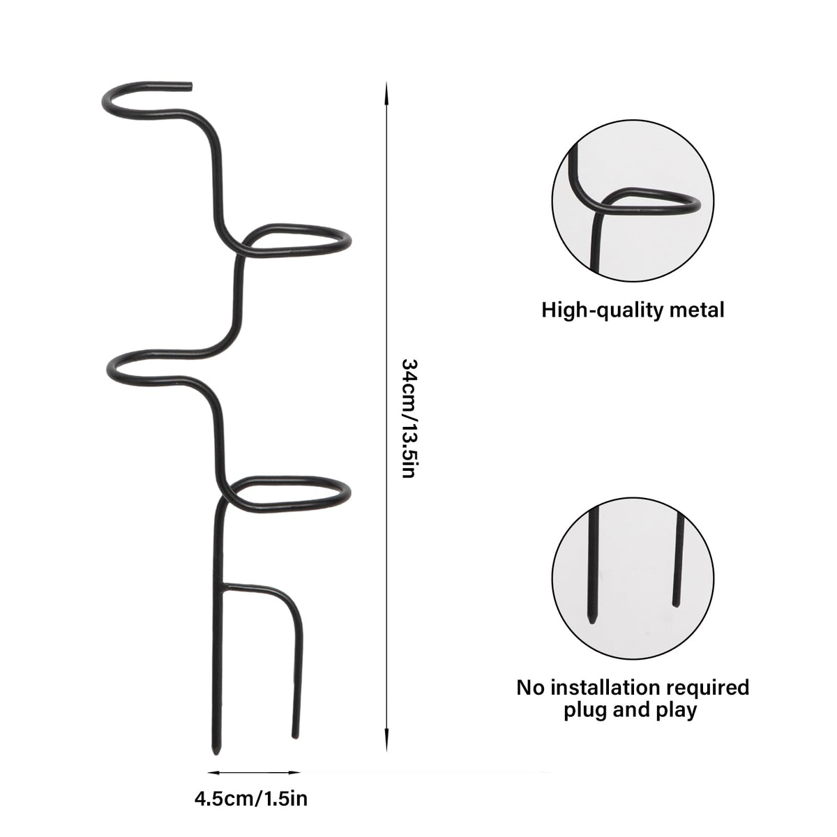 Goooxim metal trellis for indoor plants supports climbing stems with sleek black finish.