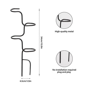 Goooxim metal trellis for indoor plants supports climbing stems with sleek black finish.