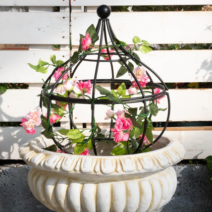 Goooxim obelisk trellis provides sturdy support for climbing plants indoors and outdoors.
