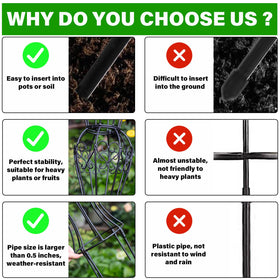 GOOOXIM Obelisk trellis features corrosion-resistant black finish.