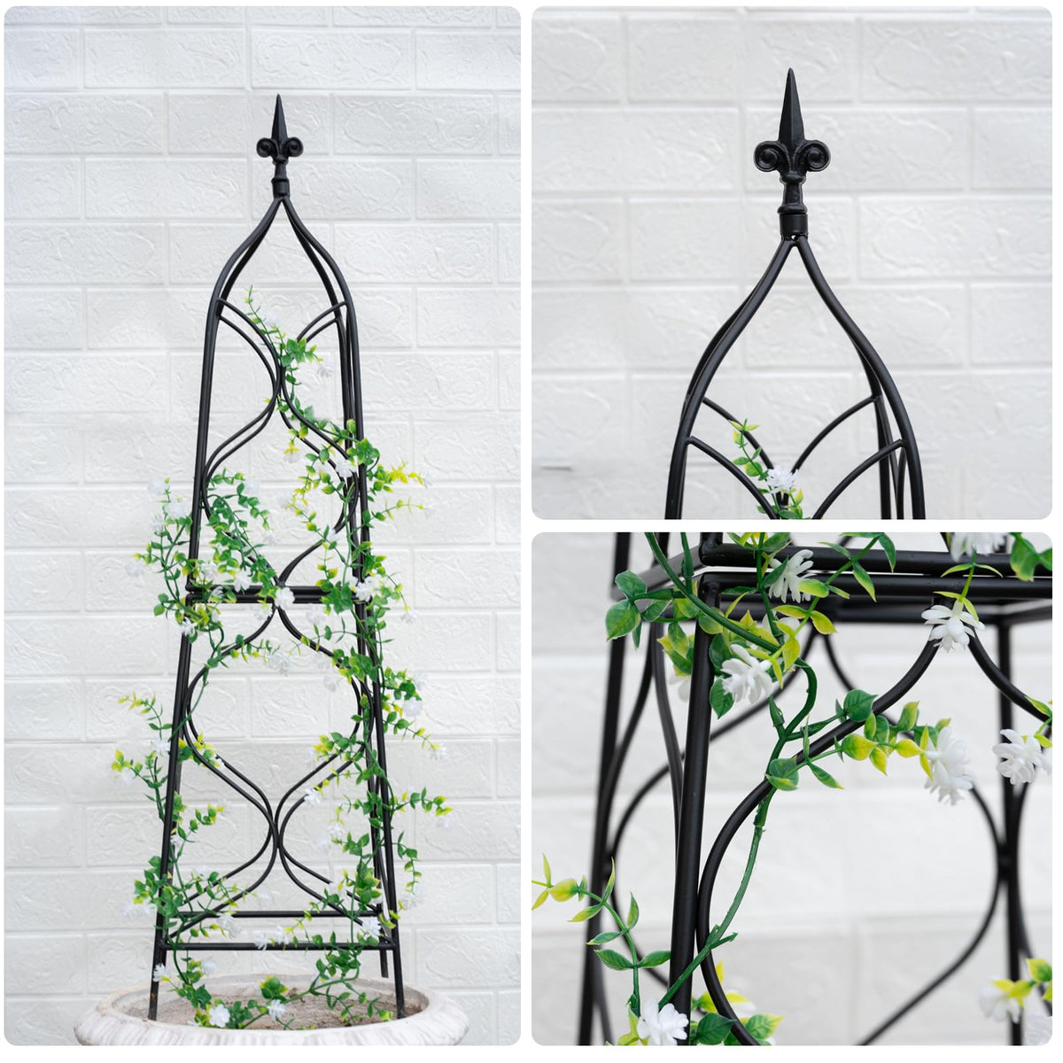 Goooxim Obelisk Trellis four-legged base provides stable support.