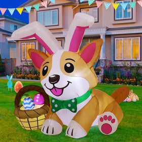 GOOSH inflatable showing a basket of colorful eggs for festive mood.
