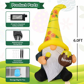 GOOSH quickinflate gnome inflates in about one minute for fast setup.