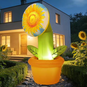 GOOSH sunflower inflatable ground stakes ensure stable outdoor display.