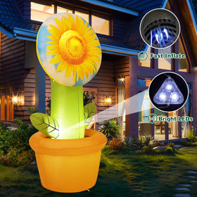 GOOSH sunflower inflatable weatherproof fabric resists sun and light rain.
